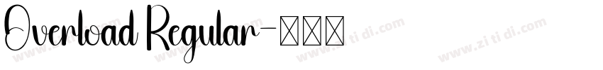 Overload Regular字体转换